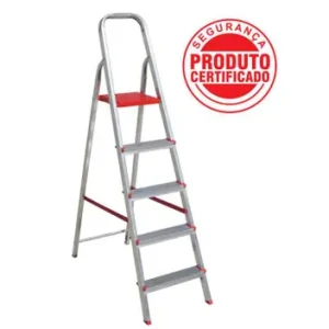Escada Doméstica 5 Degraus em Alumínio BTF