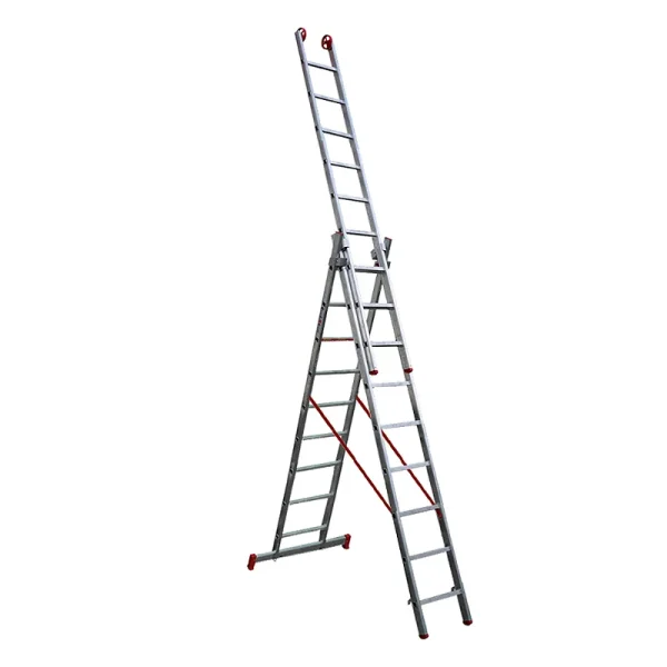 Escada Extensiva Tripla de Alumínio - 9x3 Degraus BTF - Imagem 3