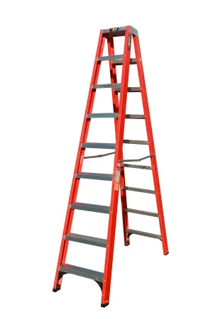 Escada de Fibra Duplo Acesso Tesoura Profissional Robusta 9D BTF
