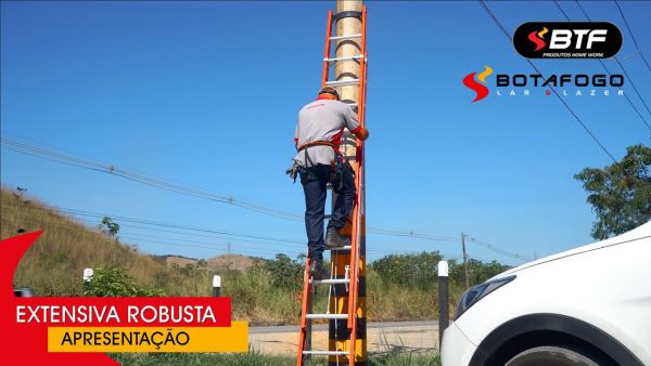 Escada de Fibra Extensiva Profissional Robusta BTF 26 degraus - 4,20 / 7,20m - Imagem 2