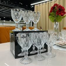 Jogo Com 6 Taças Diamond Transparente Gamma - 340ml - Imagem 4