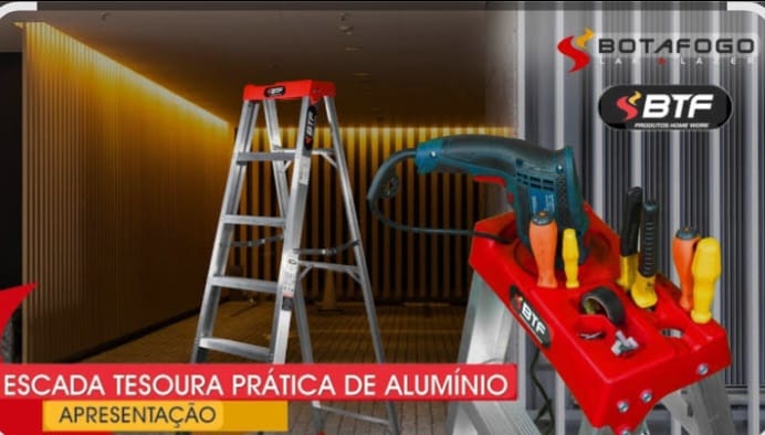 Escada de Alumínio Tesoura PRÁTICA - 7 Degraus BTF - Imagem 3